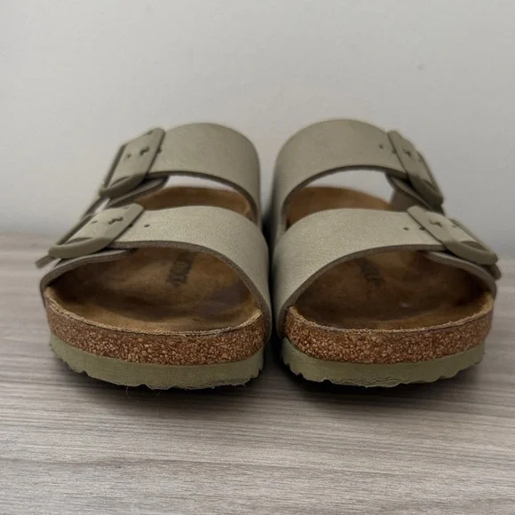 Birkenstock Two-Strap Sandals in Olive Taupe - Picture 3 of 5